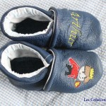 chaussons cuir Arthur avec petit roi