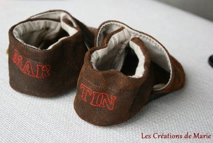 chaussons cuir souple camion