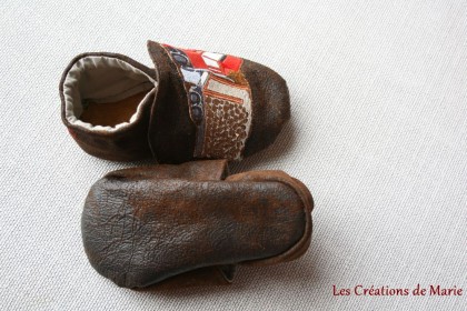 chaussons cuir souple camion